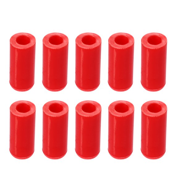 Unique Bargains 10 Pcs 4mm 0.16" Silicone Hose Cap Intake Vacuum Hose Tube End Plug for Car Red