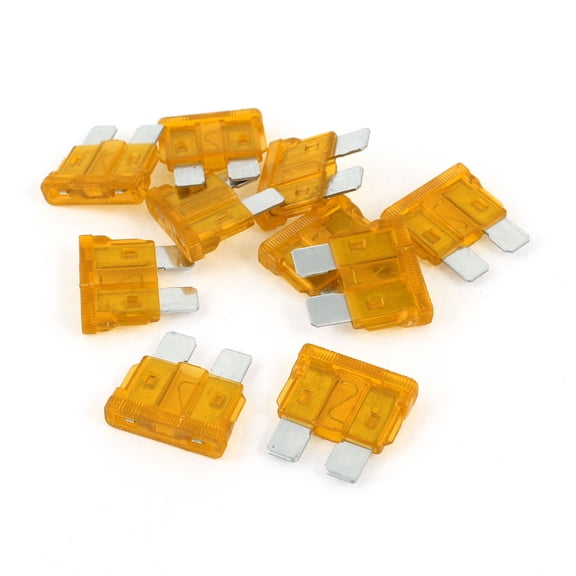 Unique Bargains 10 Pcs 5Amp Orange Regular Automotive  Car  Fuses