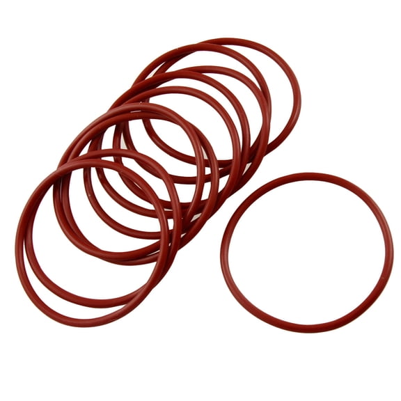 Unique Bargains 10 Pcs 60mm Outside Diameter 3mm Thickness Silicone O Ring Seal