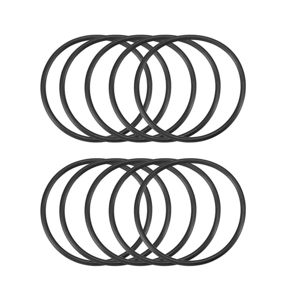 Unique Bargains 10 Pcs Black Silicone O-ring Oil Sealing Washer Grommet 57mm x 3.1mm