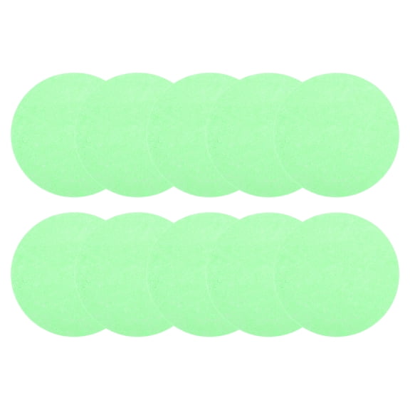 Unique Bargains 10 Pcs Compressed Facial Sponge Round Reusable Cleansing Puff Light Green