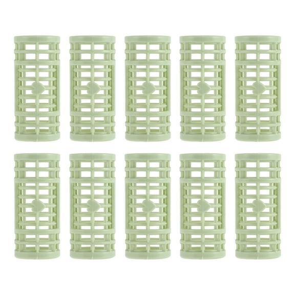Unique Bargains 10 Pcs Convenient Heatless Voluminous Hair Roller for Women 2.48"x0.98" Green