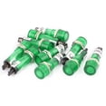 thumbnail image 1 of Unique Bargains 10 Pcs /DC 24V 2 Terminals Green Light Signal Threaded Indicator Lamp, 1 of 2