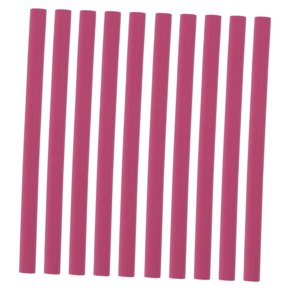 Unique Bargains 10 Pcs Durable Convenient Sponge Foam Hair Roller for Women 9.45"x0.59" Rose Red