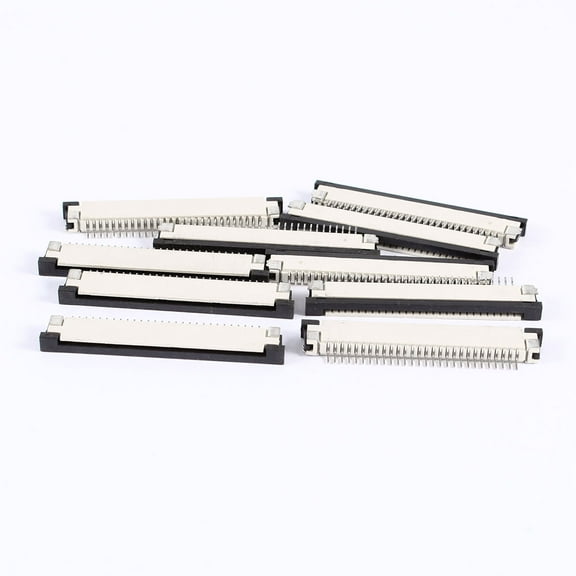 Unique Bargains 10 Pcs FFC FPC 28P 1mm Pitch Top Connect DIY Ribbon Flat Socket Connector