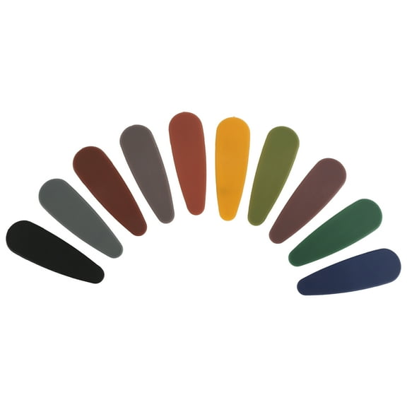 Unique Bargains 10 Pcs Fashion Elegant Teardrop Shaped Hair Clips for Girls Assorted Color