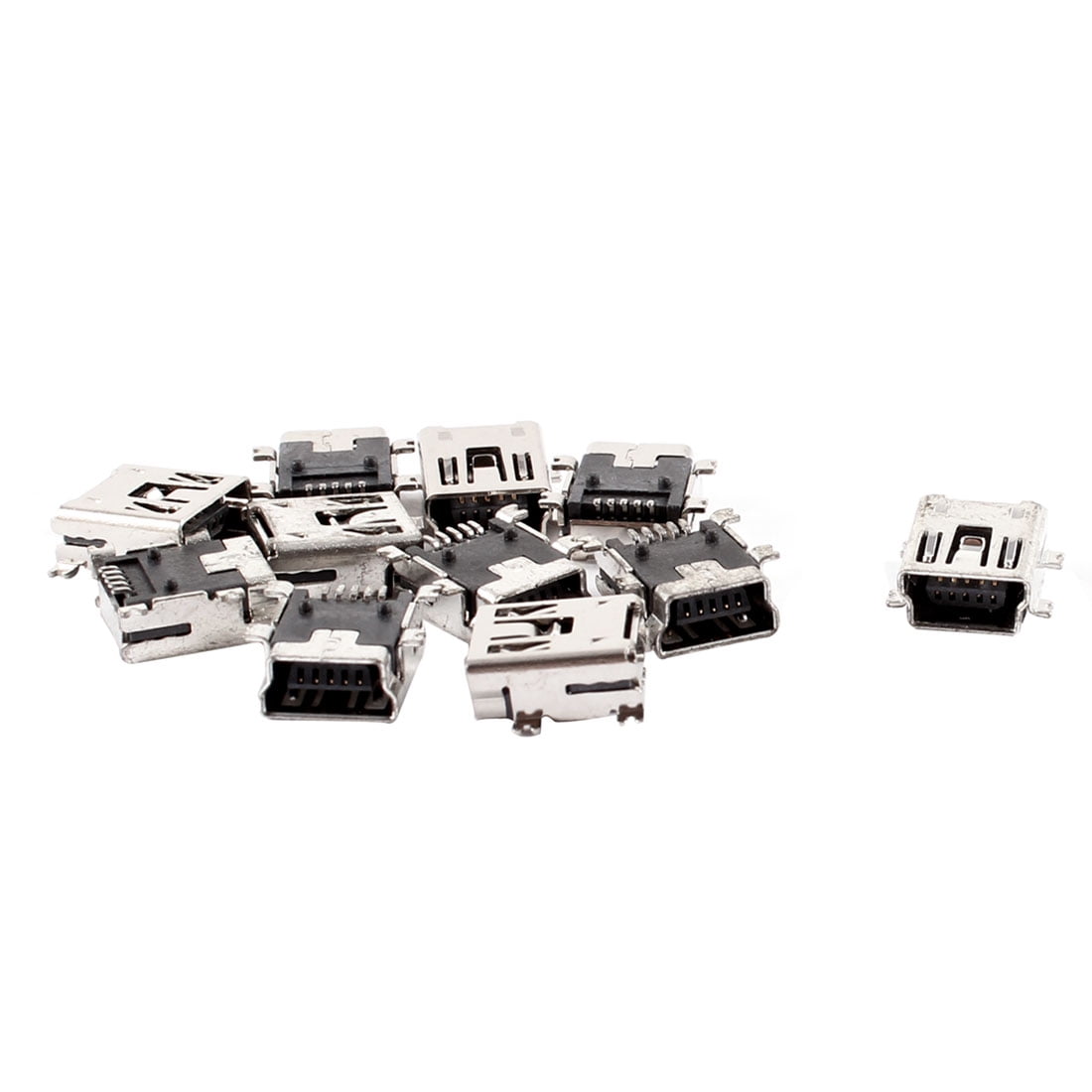 Unique Bargains 10 Pcs Female Usb Type B 5 Pin Smt Smd Socket Plug Jack Connector Port 6433