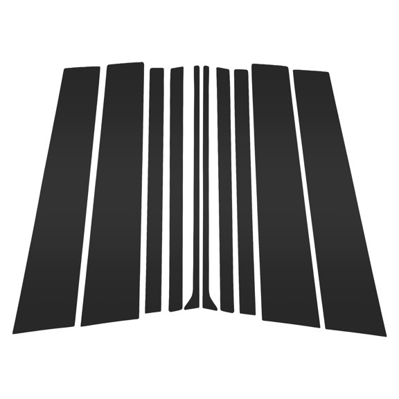 Unique Bargains 10 Pcs Front Rear Left Right Car Door Pillar Window Trim for Mercedes-Benz GLS 2020-2022 Plastic Black