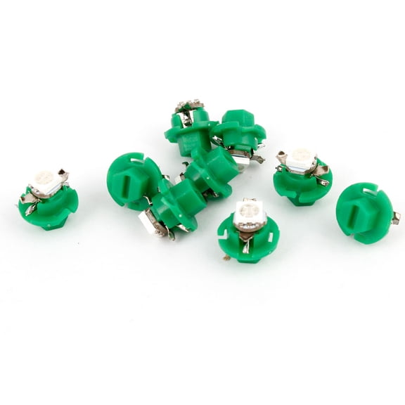 Unique Bargains 10 Pcs Green B8.4D 5050 Surface Mount Device Dashboard Indicator Side Light Internal