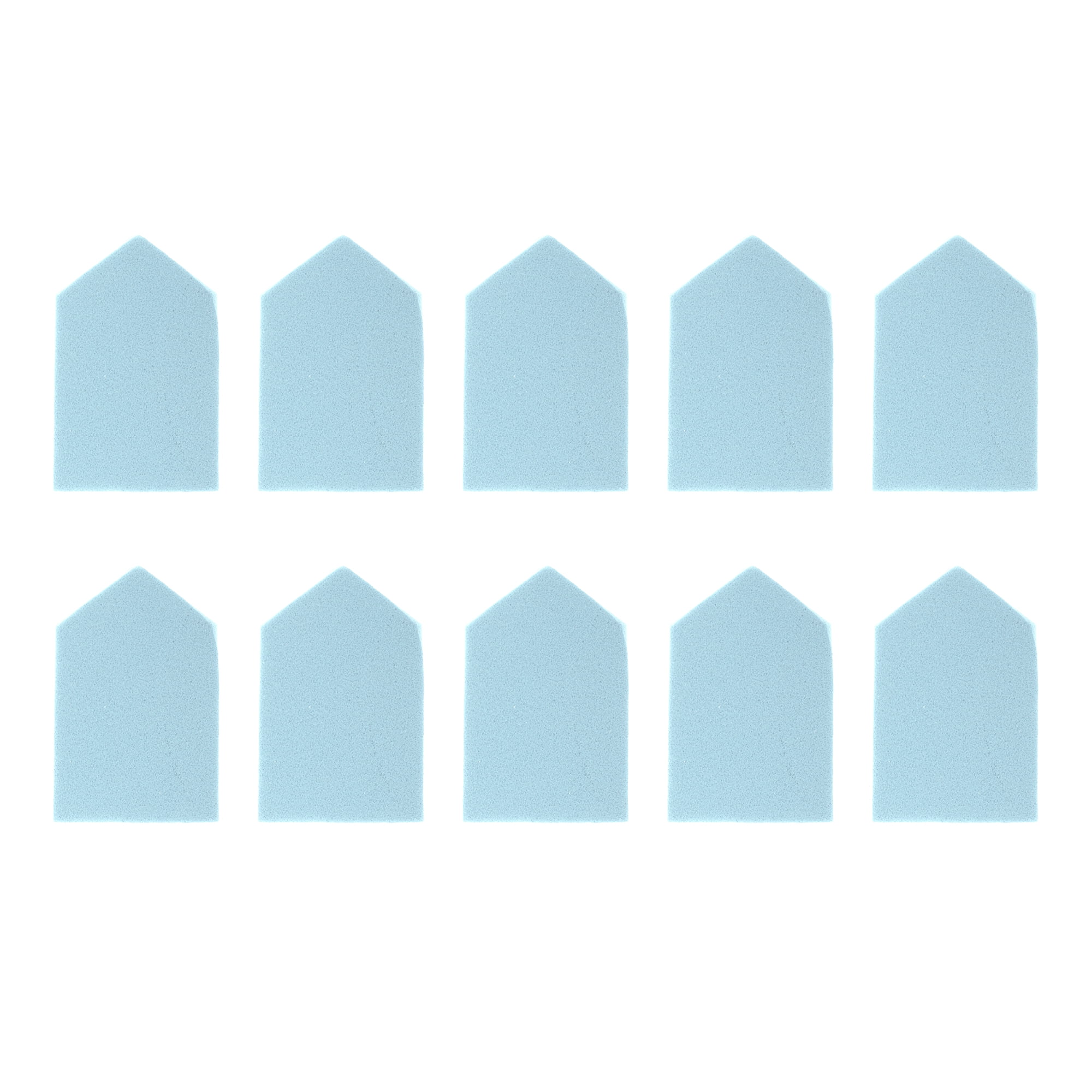 Unique Bargains 10 Pcs House Shape Face Makeup Sponge Blue