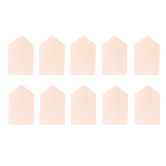 Unique Bargains 10 Pcs House Shape Face Makeup Sponge Nude