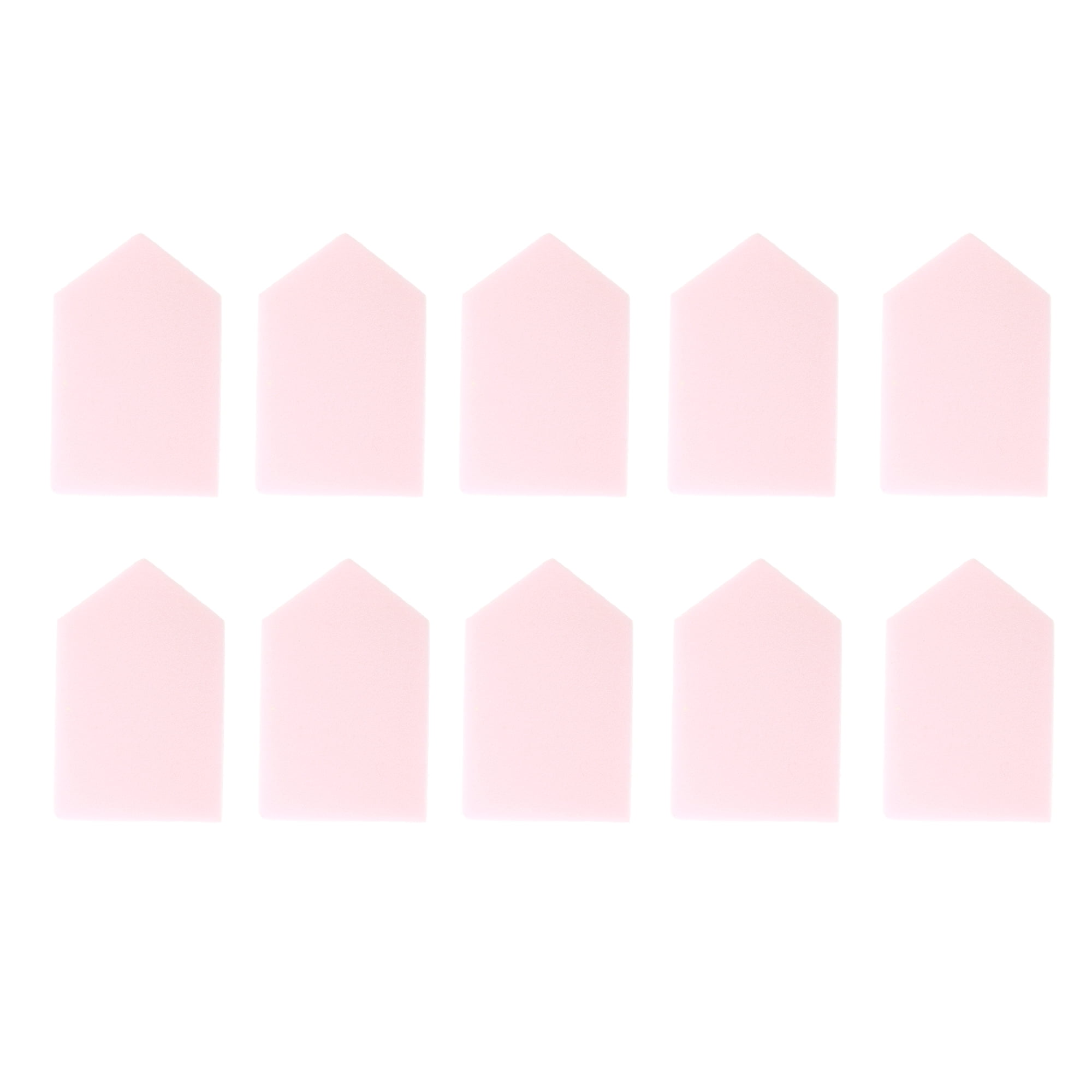 Unique Bargains 10 Pcs House Shape Face Makeup Sponge Pink