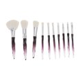 thumbnail image 1 of Unique Bargains 10 Pcs Lightweight Makeup Brush Set for Business Travel Purple White Artificial Fiber Wool Plastic, 1 of 5