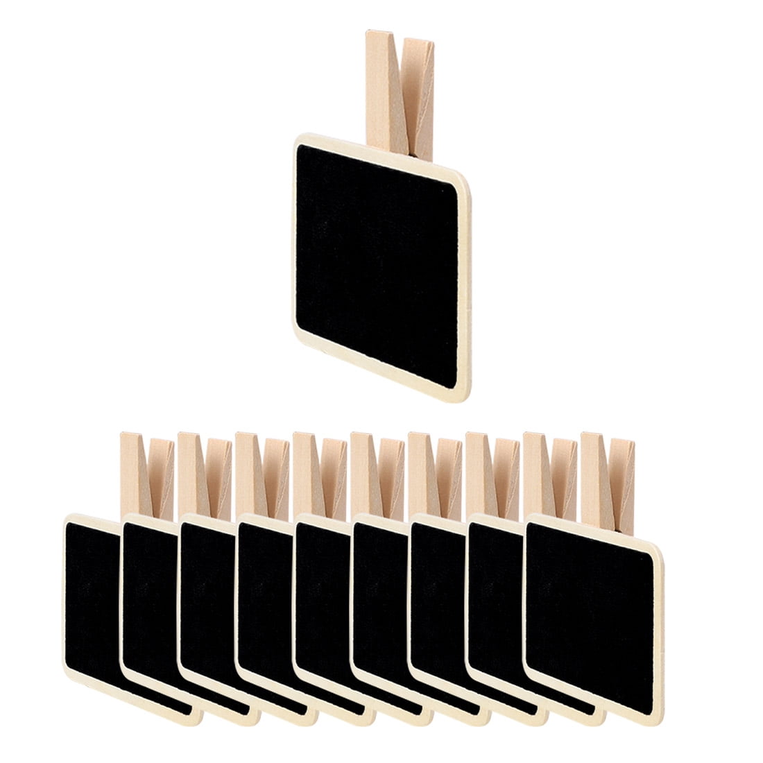 Unique Bargains 10 Pcs Mini Chalkboards with Clips for Weddings Party Message Board