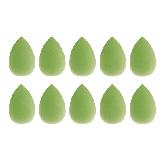 Unique Bargains 10 Pcs Mini Face Makeup Sponge for Makeup Green
