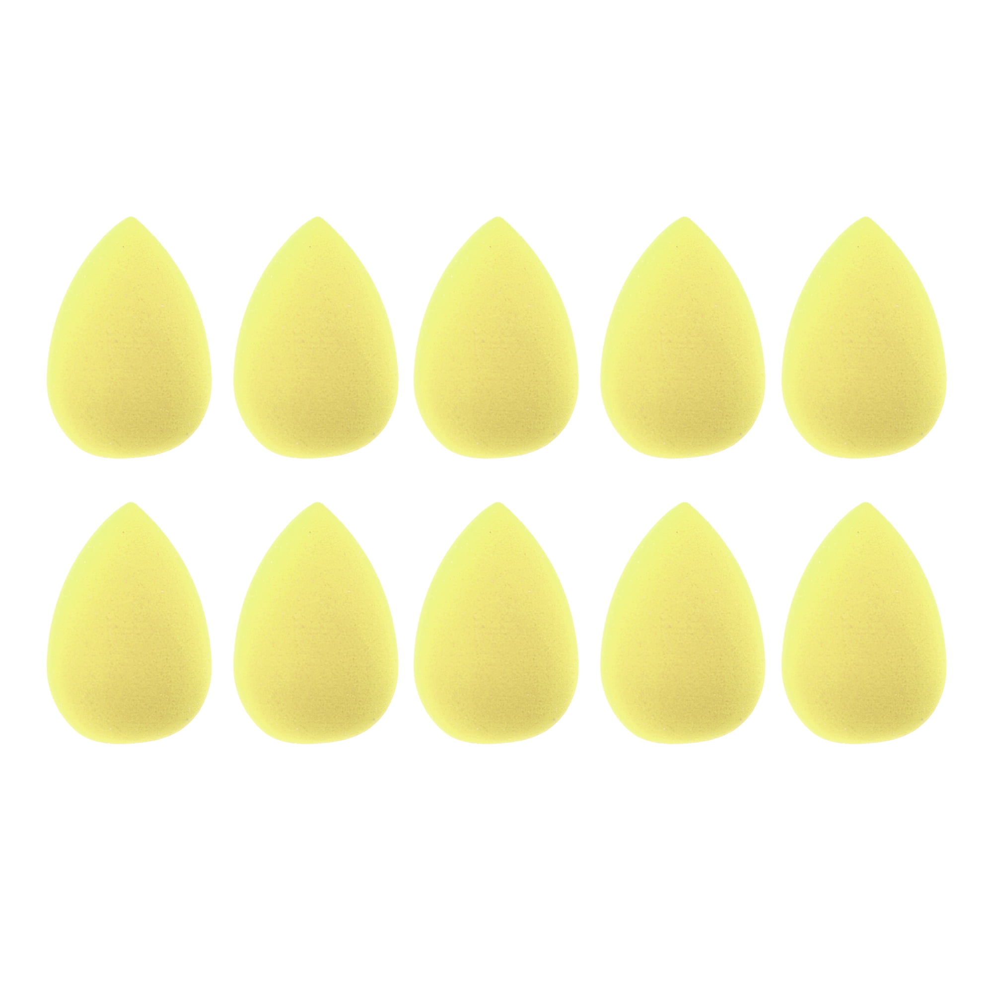 Unique Bargains 10 Pcs Mini Face Makeup Sponge for Makeup Yellow