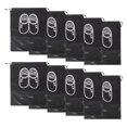 thumbnail image 1 of Unique Bargains 10 Pcs Slippers Pattern Dustproof Shoe Dust Bag Shoes Storage Bag Portable Drawstring Storage Bag Black, 1 of 5