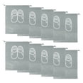 thumbnail image 1 of Unique Bargains 10 Pcs Slippers Pattern Dustproof Shoe Dust Bag Shoes Storage Bag Portable Drawstring Storage Bag Gray, 1 of 5