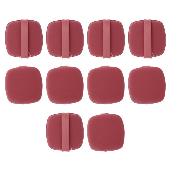 Unique Bargains 10 Pcs Square Face Makeup Sponge for Bedrooms Red Hydrophilic Polyurethane