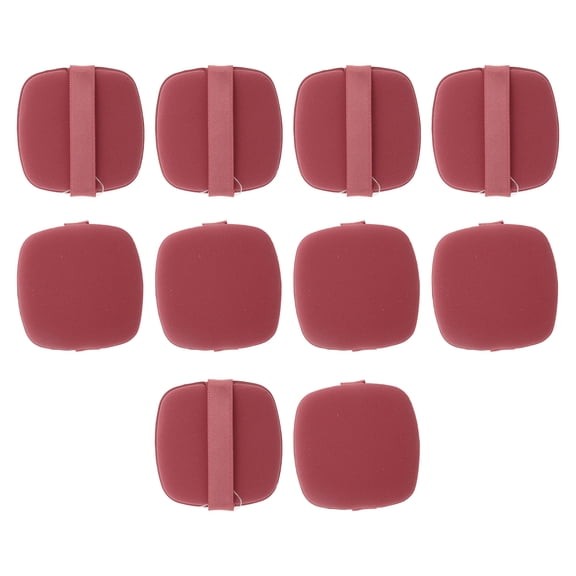 Unique Bargains 10 Pcs Square Face Makeup Sponge for Bedrooms Red Hydrophilic Polyurethane