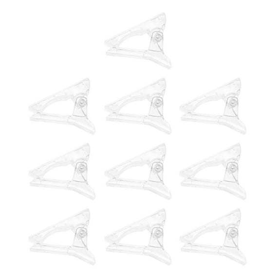 Unique Bargains 10 Pcs Transparent Nail Extension Clip for DIY for Home for Nails Clear