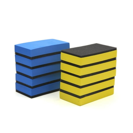 Unique Bargains 10 Pcs Universal Compound EVA Car Vehicle Waxing Polishing Pads Buffing Tool