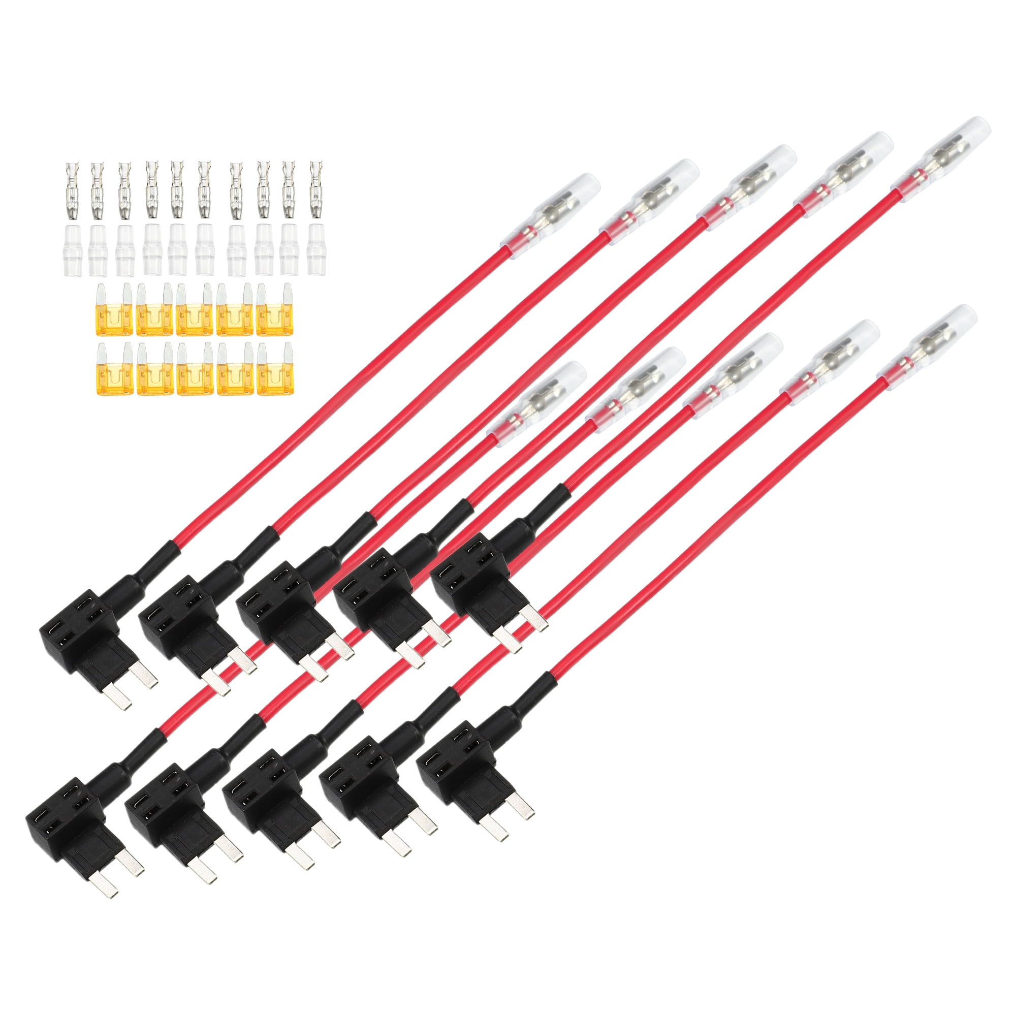 Unique Bargains 10 Set 32V Unversial Mini Fuse Adapter Tap Fuse Kit ...