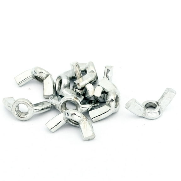 Unique Bargains 10 x 23mm Wide Metal Wingnut Set Hardware Thumb Nut Fasteners