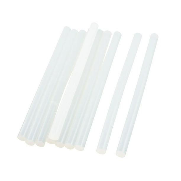 Unique Bargains 10 x Clear White Plastic Hot Melt Glue Adhesive Sticks
