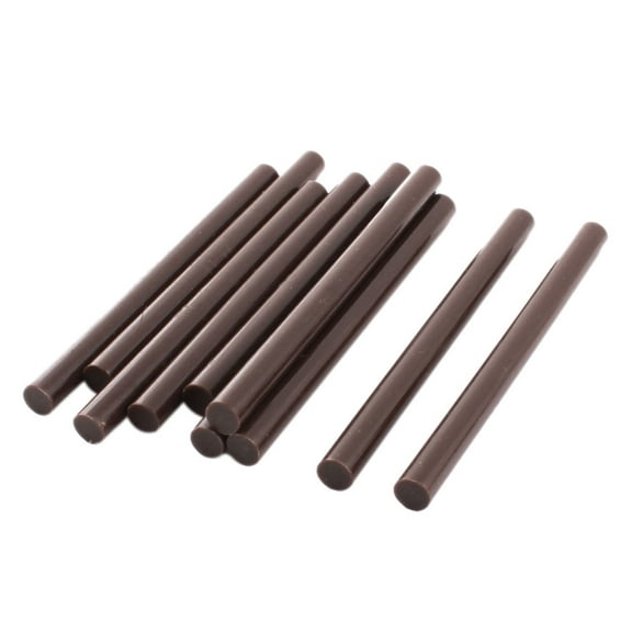 Unique Bargains 10 x Coffee Color Hot Melt Glue Adhesive Sticks 7x100mm for Package Sealing