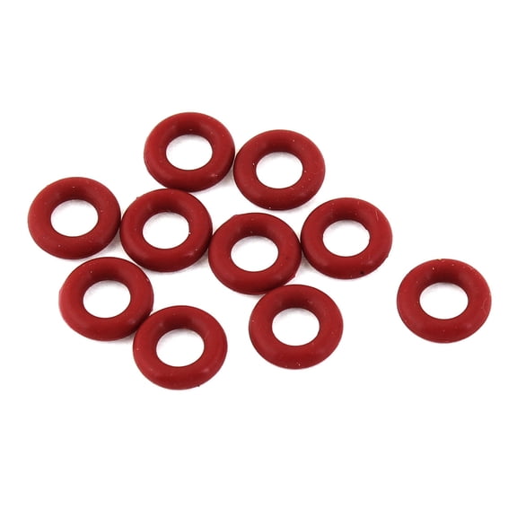 Unique Bargains 10 x Flexible Soft Rubber O Ring Seal Washers Replacement Red 12mm x 3mm