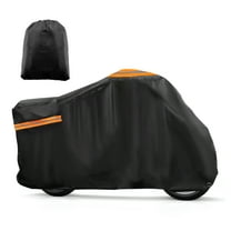Unique Bargains 100.39' Length Motorcycle Cover Motorbike Cover Waterproof Outdoor Rain Dust Sun Protection Black