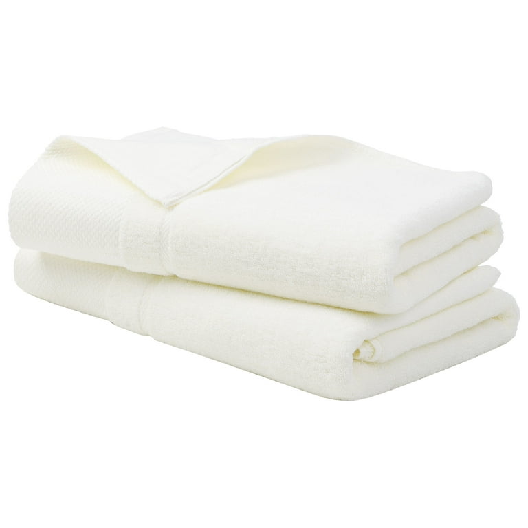 Pack of 2 Luxury Large Bath Towels 100% Cotton 27x55 550 GSM Highly  Absorbent