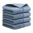 thumbnail image 1 of Unique Bargains 100% Cotton Absorbent Hand Towel Set 14"x30" Steel Blue 4 Pcs, 1 of 8
