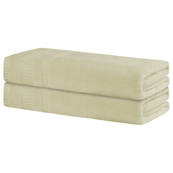 REGALWOVEN Cotton Bath Towel Set of 2 Luxury Towels, Highly Absorbent and Quickdry Towels for Bathroom Brown 28' x 56'