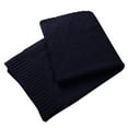 thumbnail image 1 of Unique Bargains  100% Cotton Cable Knit Throw Blanket Navy Blue 50" x 60", 1 of 8