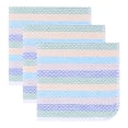 thumbnail image 1 of Unique Bargains 100% Cotton Striped Cleaning Cloths Blue Green Yellow 14" x 14", 1 of 7