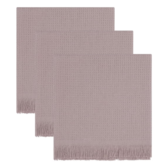Unique Bargains 100% Cotton Waffle Weave Cleaning Cloths Coffee 14" x 14"