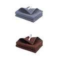 thumbnail image 1 of Unique Bargains 100% Cotton Waffle Weave Kitchen Towels 4 Pack Grey/Brown 12" x 12", 1 of 6