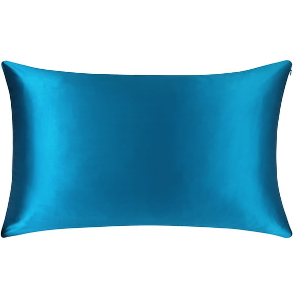 Unique Bargains 100% Luxury Silk Solid Bed Pillowcase, 1 Piece,  Peacock Blue
