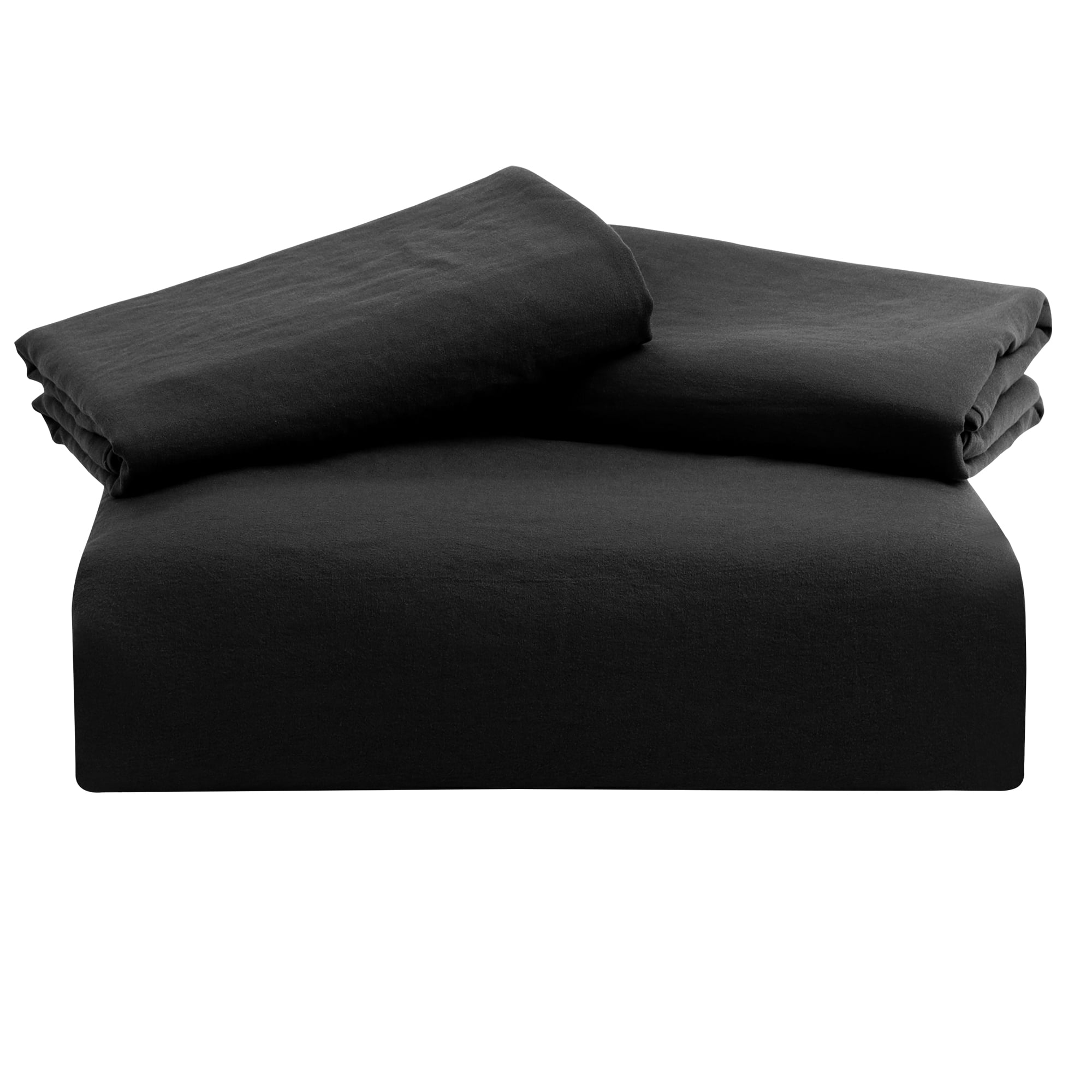Unique Bargains 100% Microfiber Soft 3 Pieces Duvet Cover Set Full Black