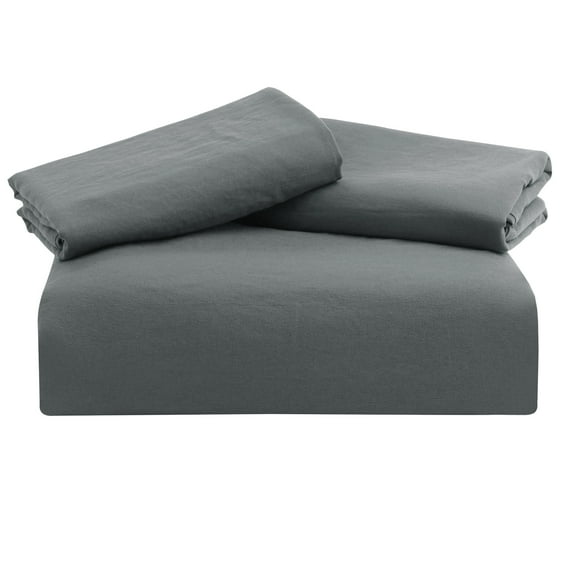 Unique Bargains 100% Microfiber Soft 3 Pieces Duvet Cover Set Full Dark Gray