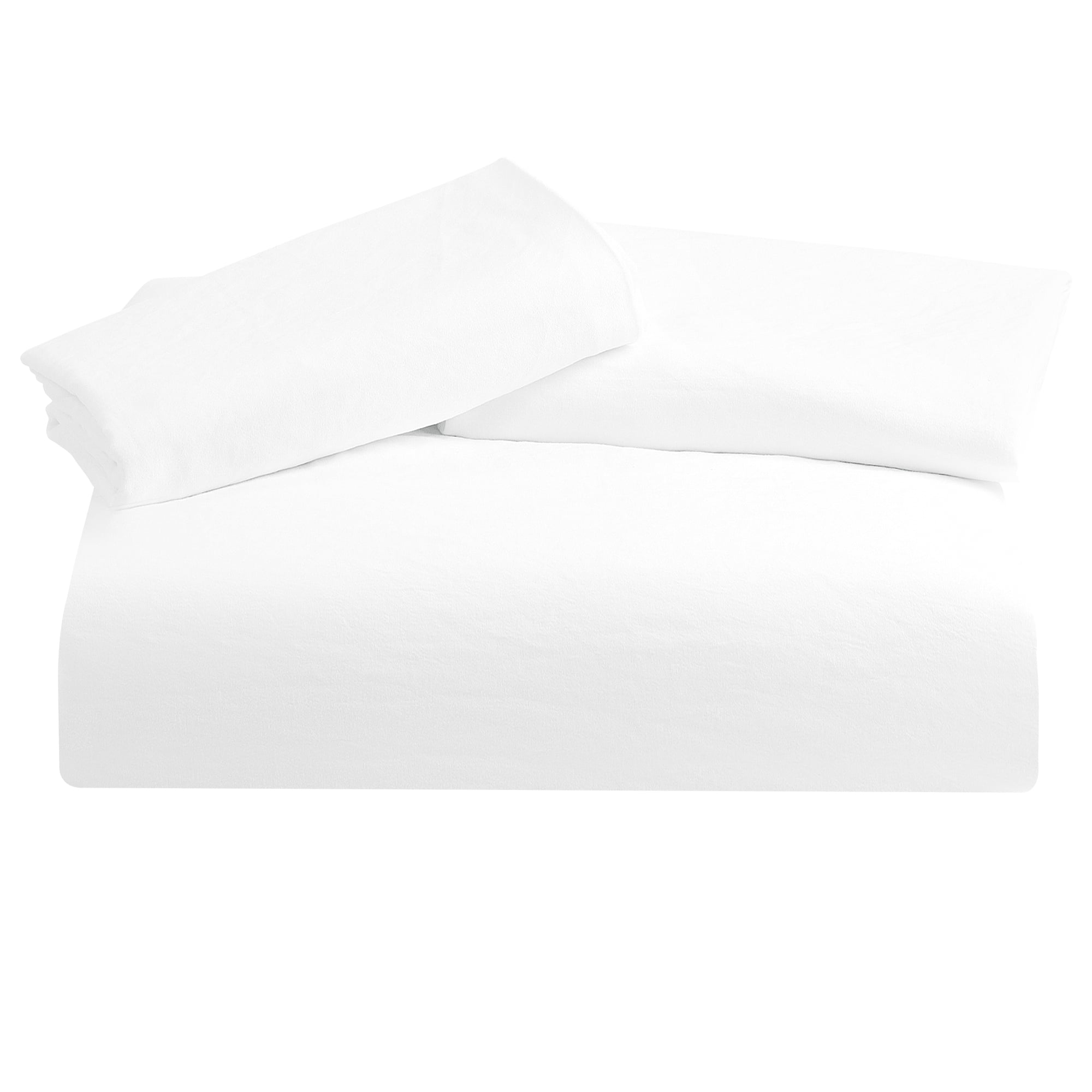 Unique Bargains 100% Microfiber Soft 3 Pieces Duvet Cover Set King White