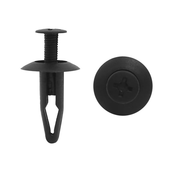 Unique Bargains 100 Pcs 7mm Hole Dia Black Plastic Rivets Retainer Clips for Car Bumper