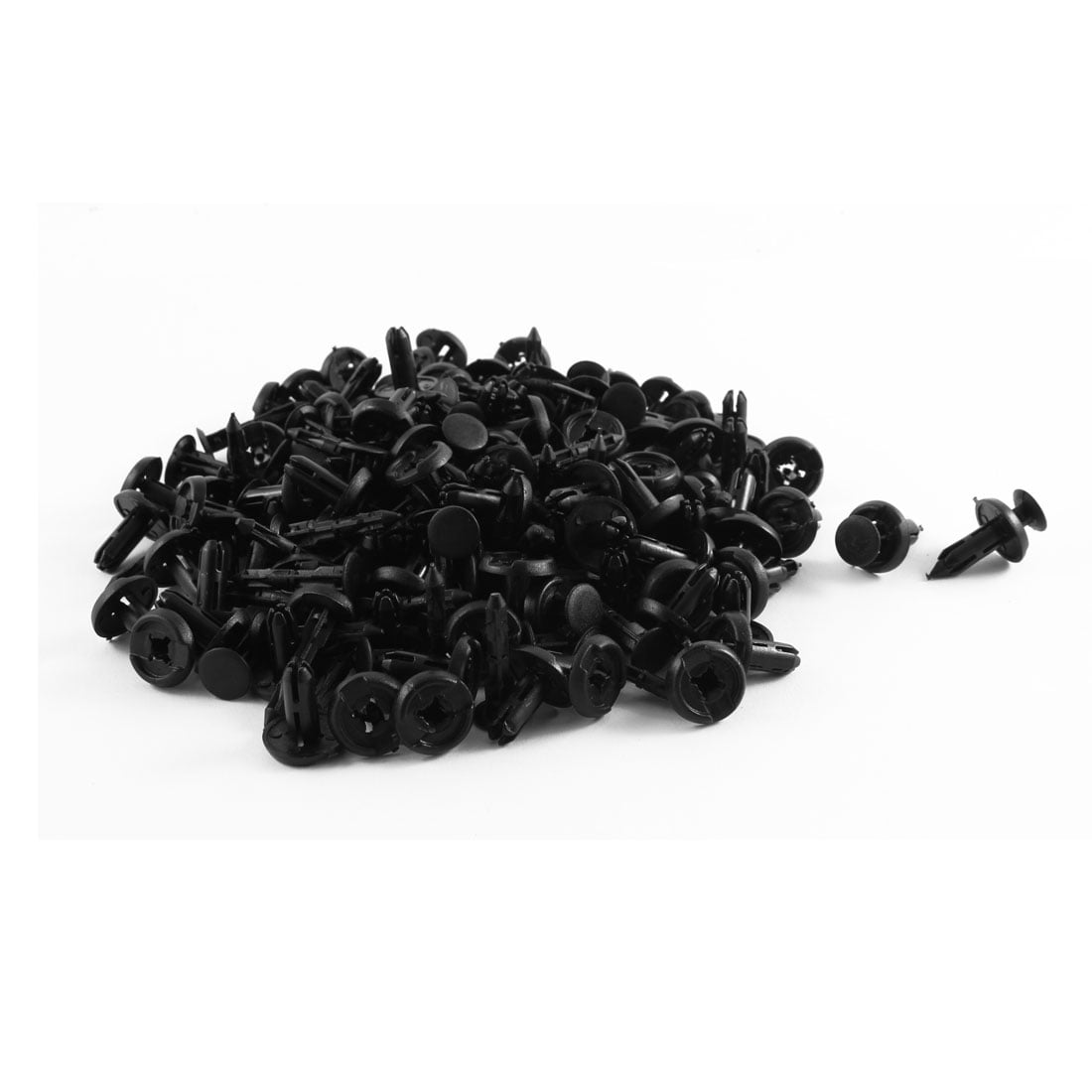 Unique Bargains 100 Pcs Black Car Plastic Splash Guard Fastener Rivet