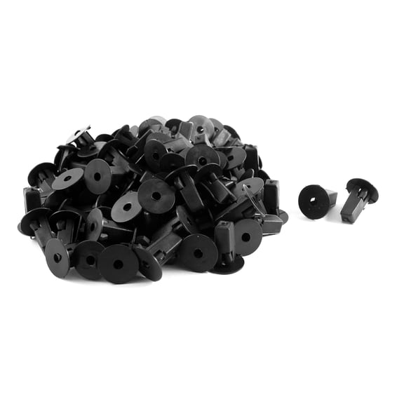 Unique Bargains 100 Pcs Black Plastic Fender Body Door Trim Panel Hood Rivet for Toyota