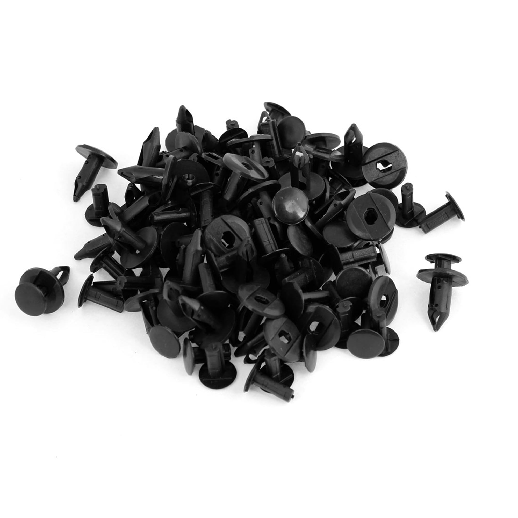 Unique Bargains 100 Pcs Car 8mm Hole Plastic Rivet Fender Bumper Clips