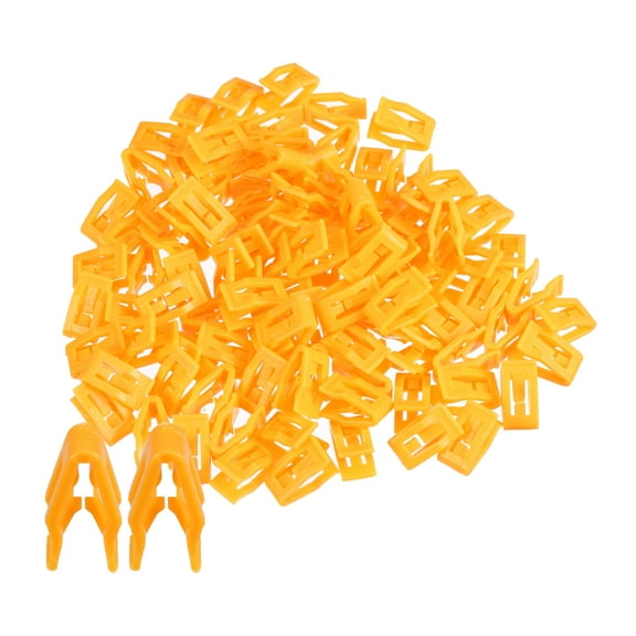 Unique Bargains 100 Pcs Center Console Radio DVD Dash Panel Switch Clip Body Trim Bezel Retainer Fit for Ford Orange