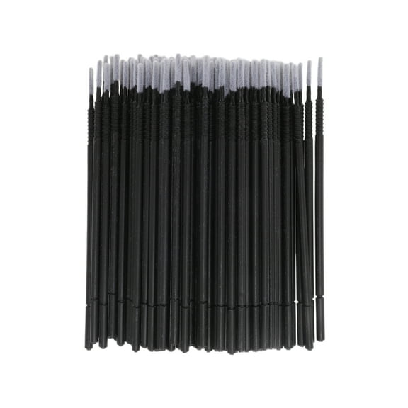 Unique Bargains 100 Pcs Disposable False Eyelash Removal Cotton Swab Black