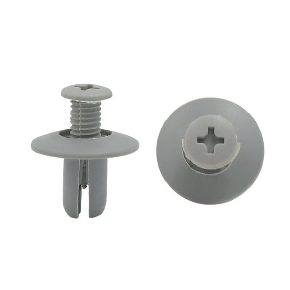 Unique Bargains 100 Pcs Gray Plastic Splash Guard Fastener Rivets 8mm x 13mm x 20mm for Auto